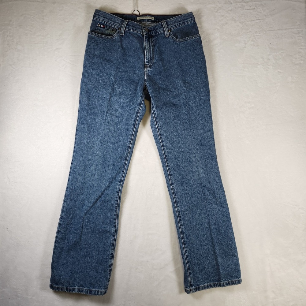 Vtg Y2K Tommy Hilfiger Women's Blue Jeans Size 8 Denim Classic Casual‎